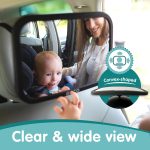 Onco Baby Car Mirror Rear-facing - Platinum Award Winning Car Mirror Baby Rear Facing Seat, Baby Essentials for Newborn, 100% Shatterproof Baby Mirror for Car, 360° Car Seat Mirror Rear Facing Infant - Image 2